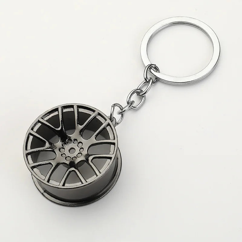 Car Wheel Metal Keychain
