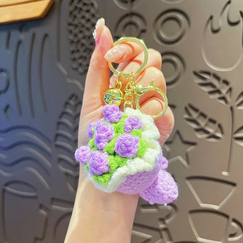 Cute Crochet Bouquet Keychain
