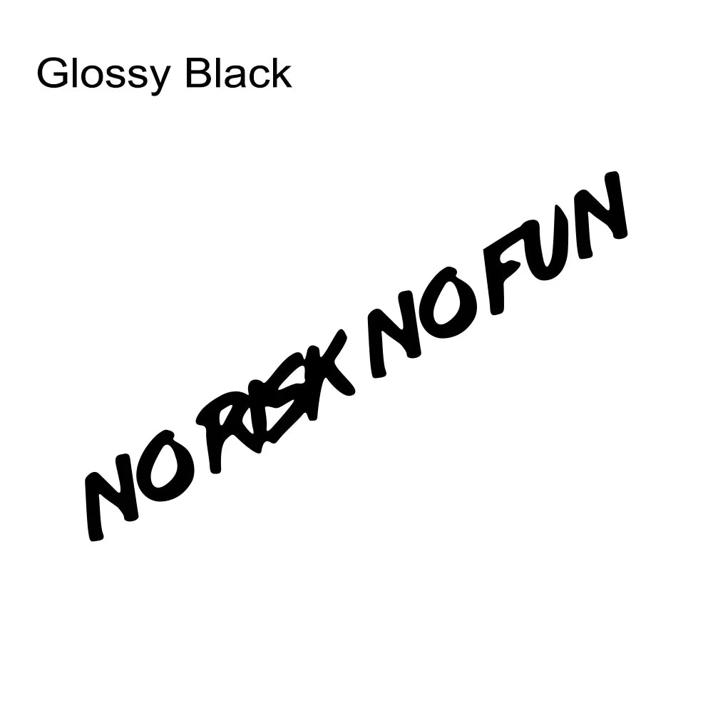 "NO RISK NO FUN" Car Sticker