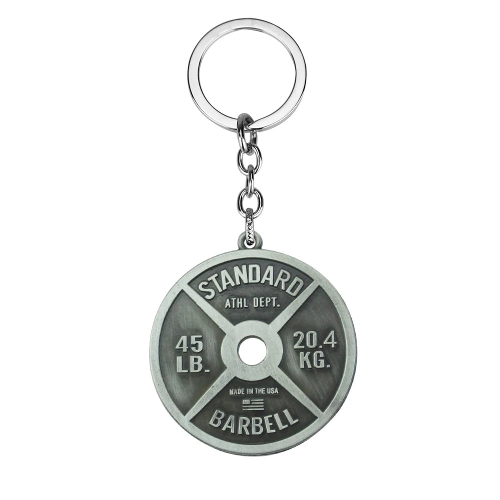 45 LB Barbell Plate Keychain