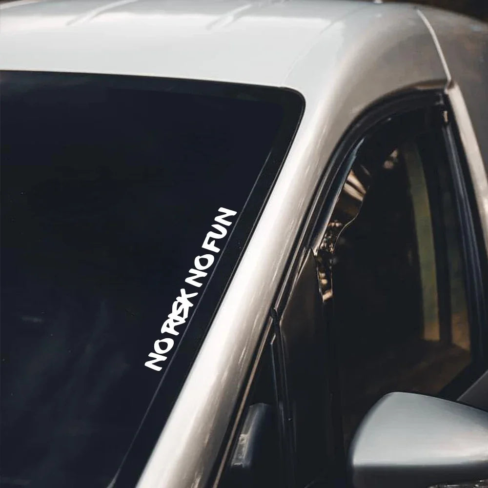 "NO RISK NO FUN" Car Sticker
