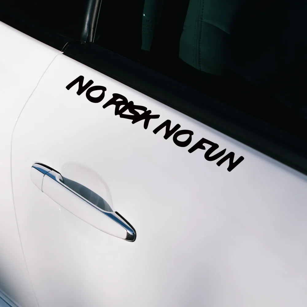 "NO RISK NO FUN" Car Sticker