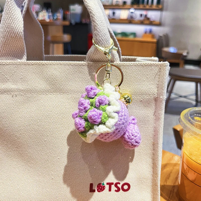 Cute Crochet Bouquet Keychain