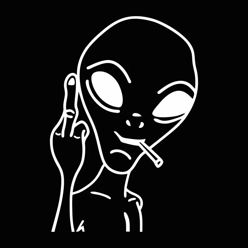 Funny Alien Sticker