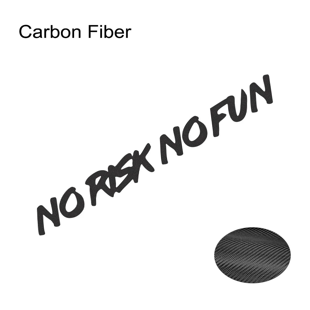 "NO RISK NO FUN" Car Sticker