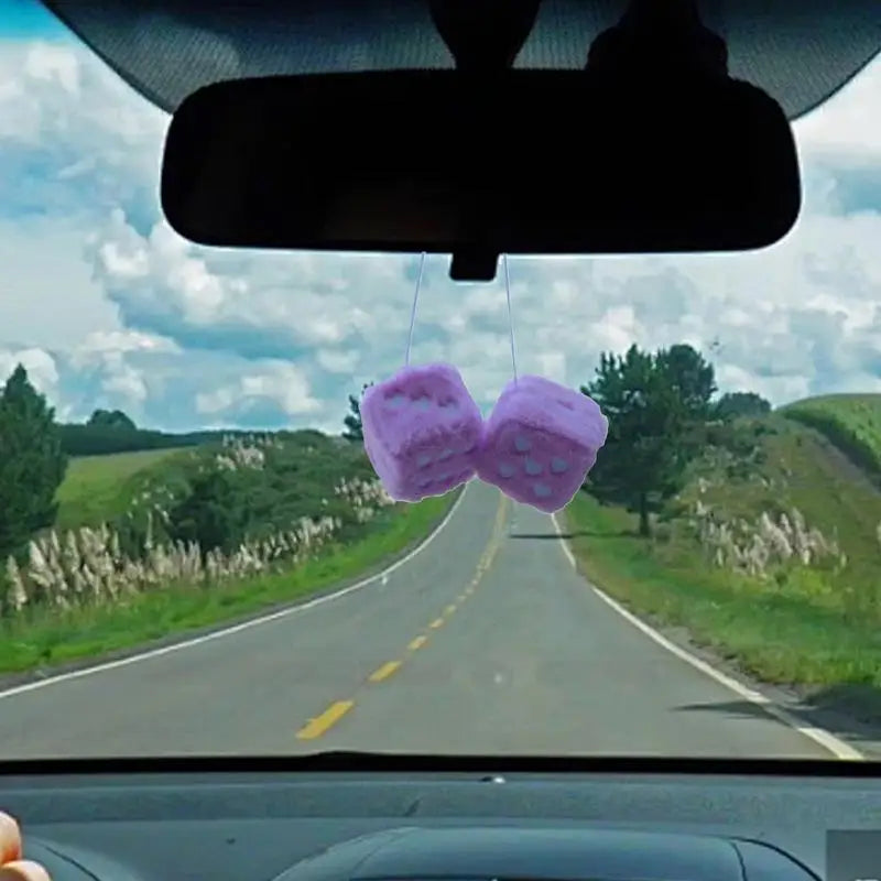 Fuzzy Dice Car Hanger