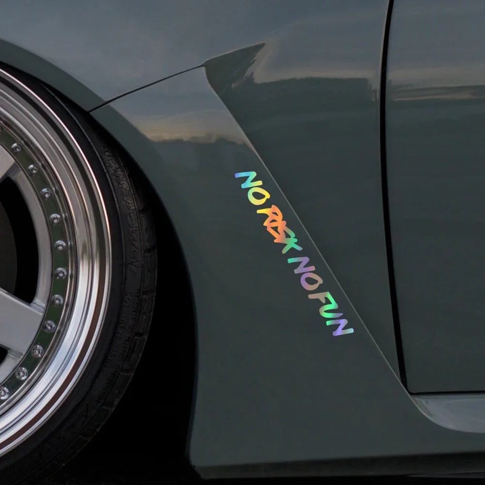 "NO RISK NO FUN" Car Sticker