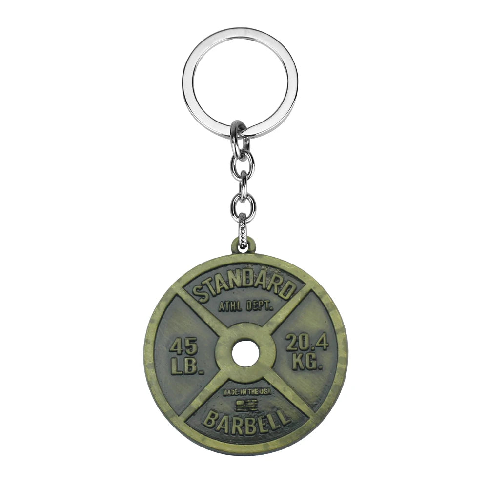 45 LB Barbell Plate Keychain
