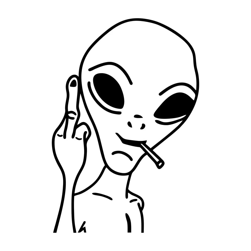 Funny Alien Sticker