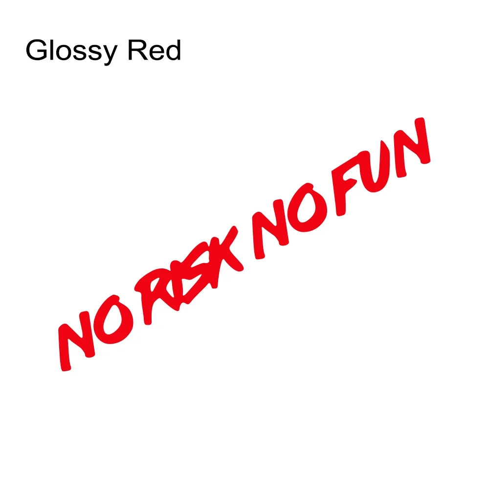 "NO RISK NO FUN" Car Sticker
