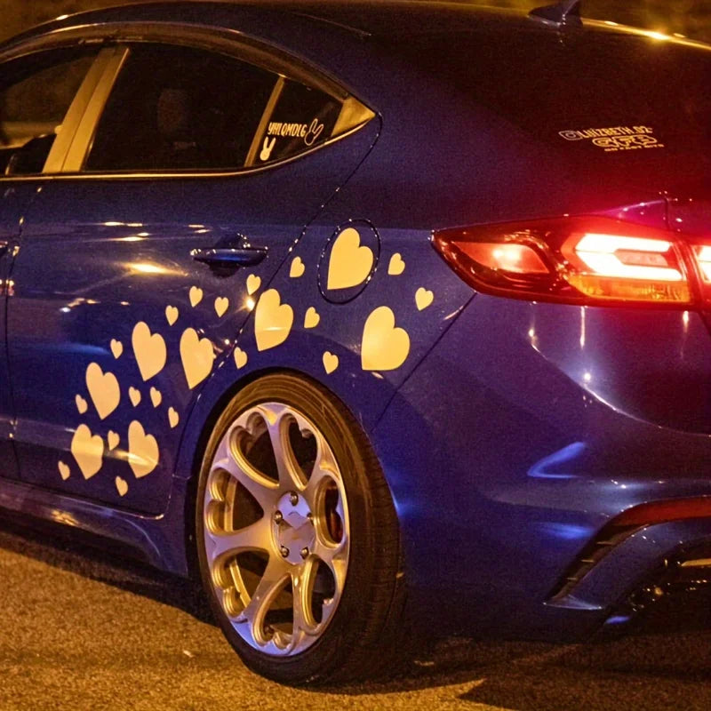 30pcs Hearts Car Vinyl Stickers