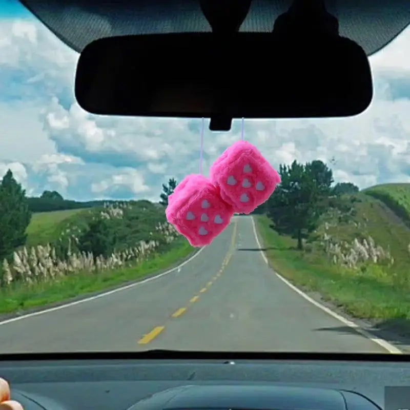 Fuzzy Dice Car Hanger