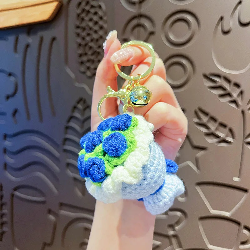 Cute Crochet Bouquet Keychain
