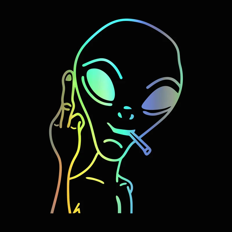 Funny Alien Sticker