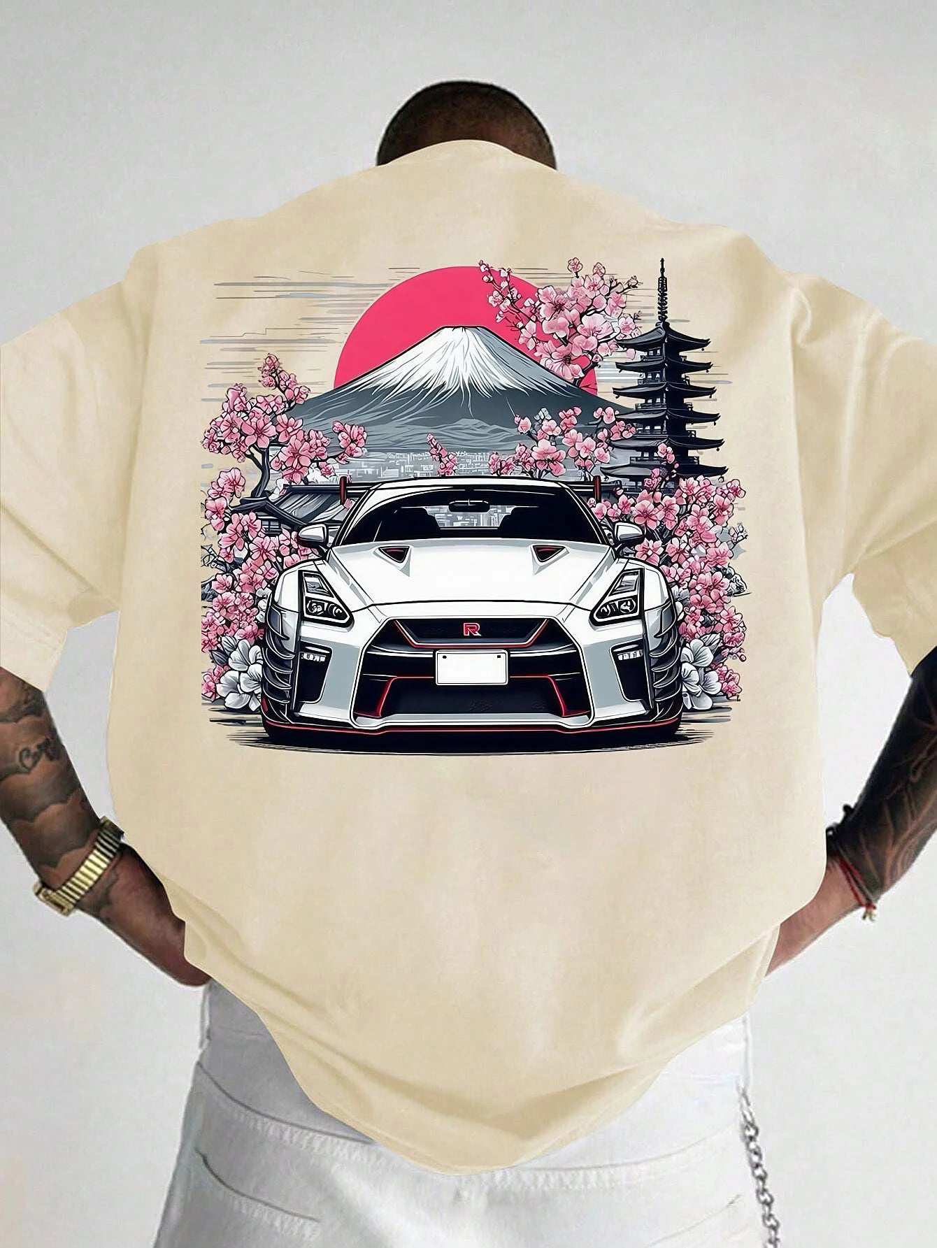 Tan Japanese JDM Nissan GTR Shirt