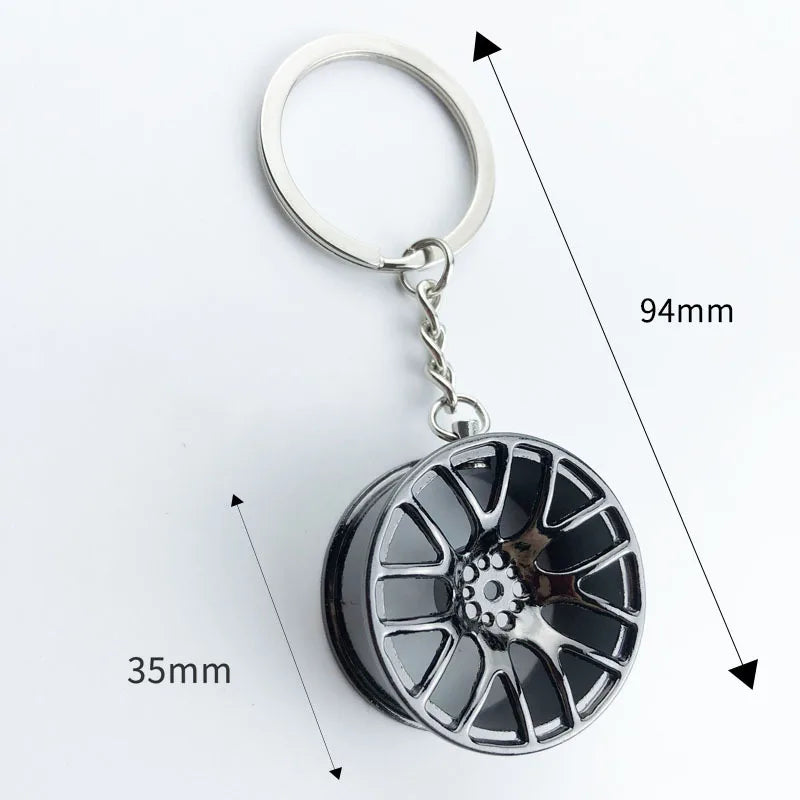 Car Wheel Metal Keychain