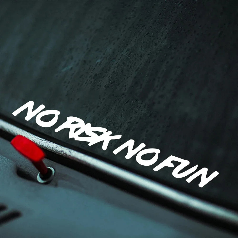 "NO RISK NO FUN" Car Sticker