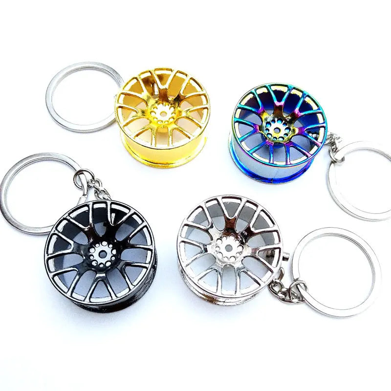 Car Wheel Metal Keychain